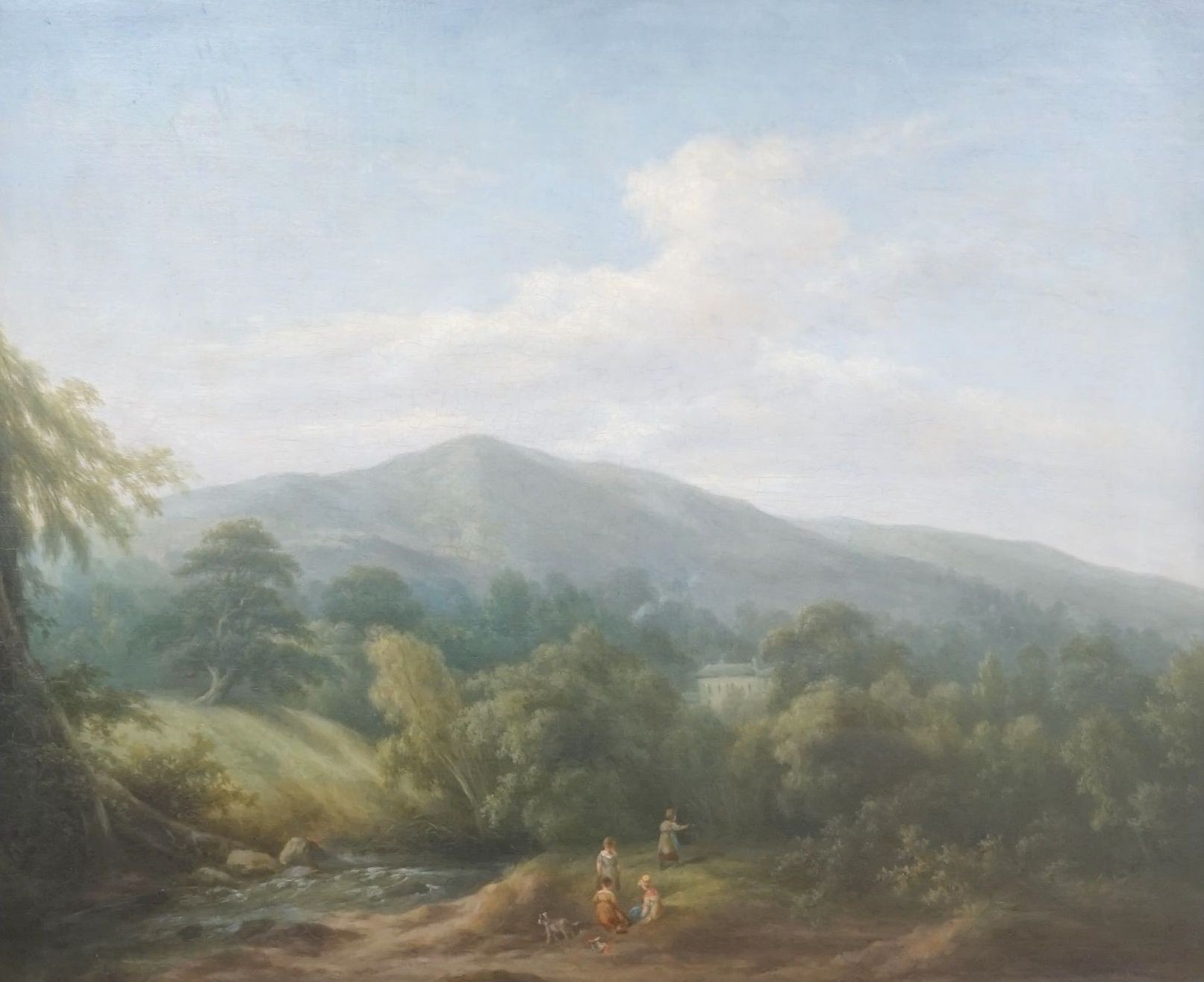 Late 19th century English School, oil on canvas, Children in a landscape, 62 x 74cm